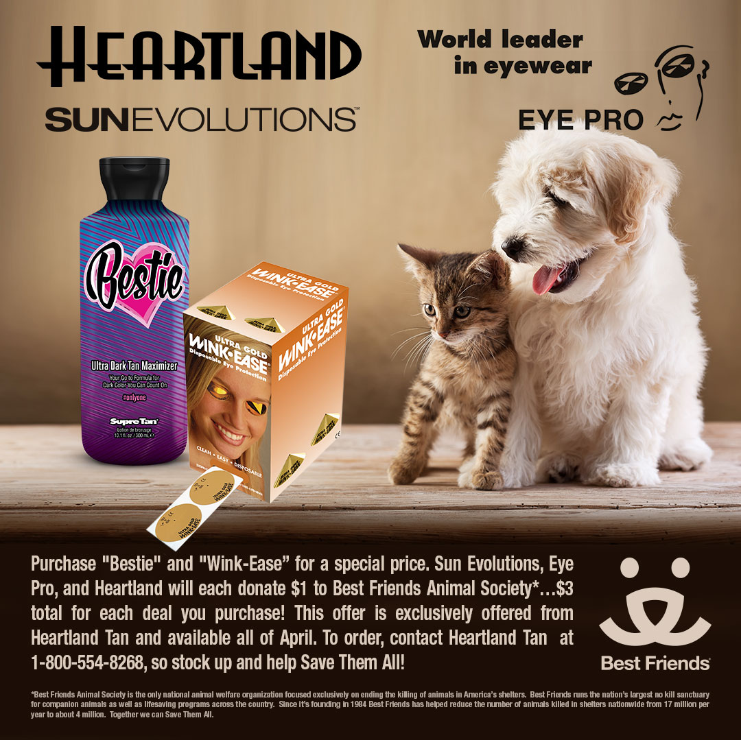 Sun Evolutions, Heartland Tan and Eye Pro Support Best Friends Animal Rescue!  | Eye Pro, Inc.